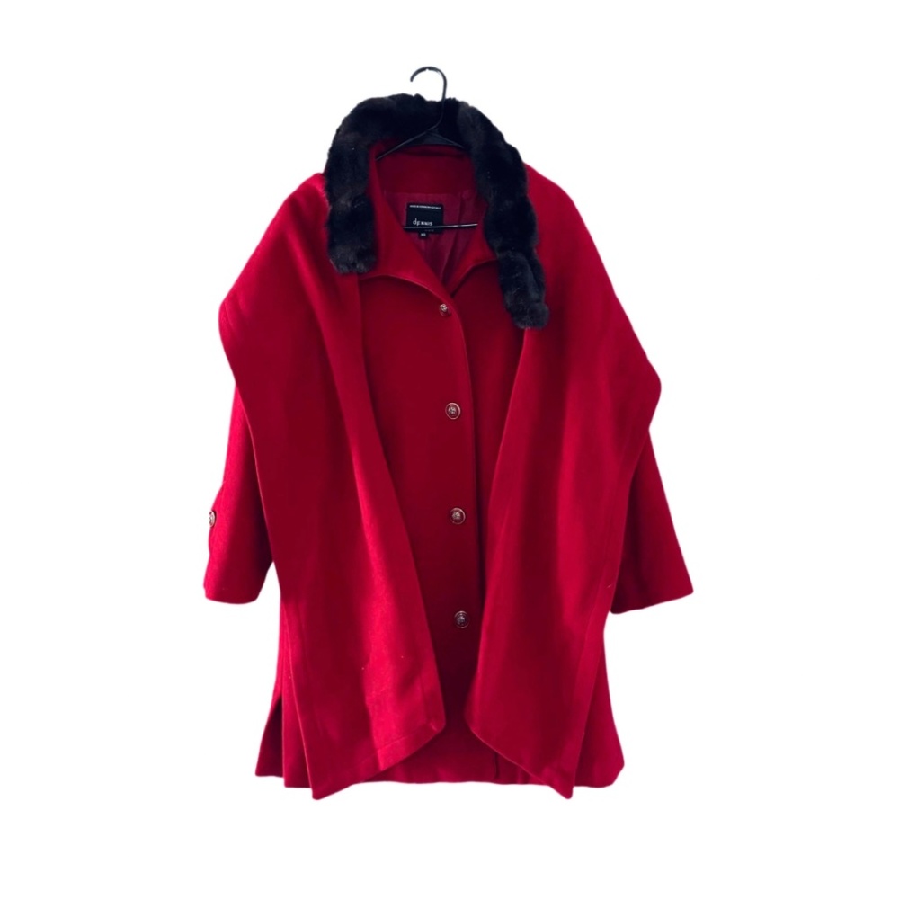 Bill Basso Woman’s Red Wool Coat Red Riding Hood Vibes
